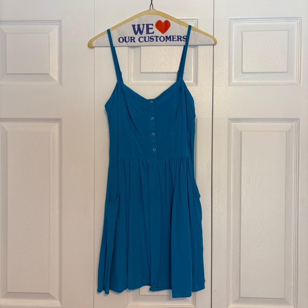 Express teal sundress with pockets XS